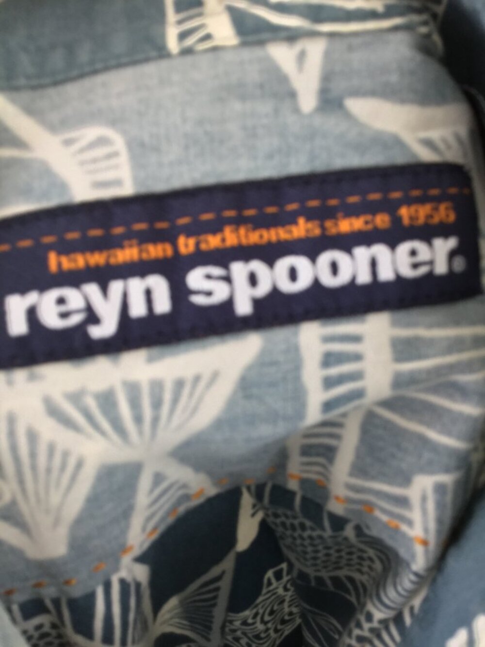 Reyn Spooner Blue Fish Short Sleeve Shirt m - Picture 5 of 7